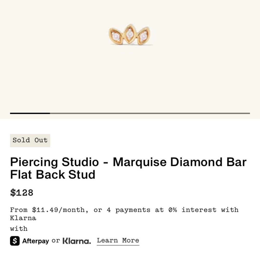 Mejuri Gold Diamond Bar Earring